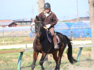 平塚乗馬クラブの馬にのる指導員